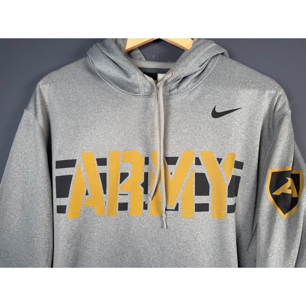 Nike Therma-FIT Army Black Knights Hoodie Mens Large Gray West Point Pullover